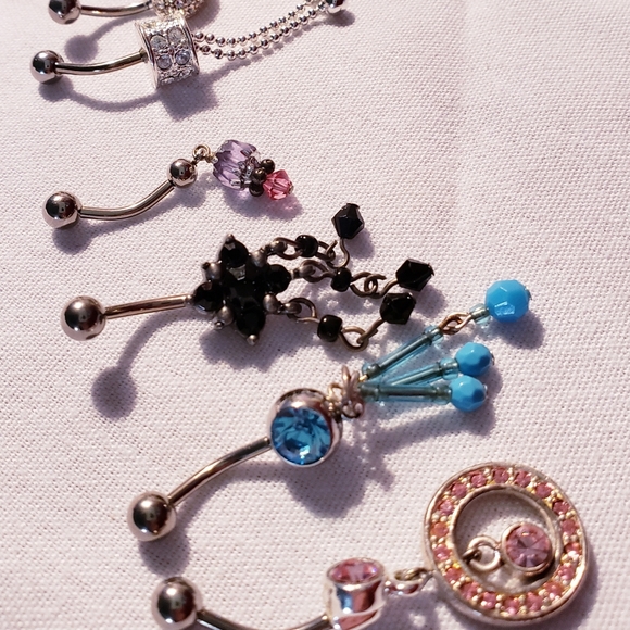 Belly button rings pierced jewelry bundle of 6 - Picture 9 of 14